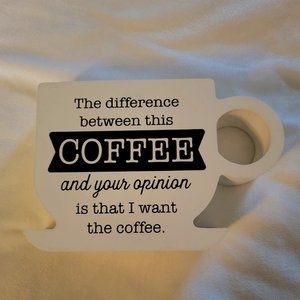 "Coffee" Mug-Shaped Tabletop or Wall Decor